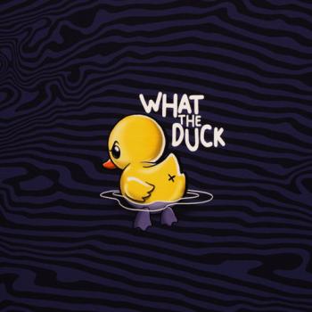 Preview: French Terry Panel ca. 85 cm What the Duck Blau by Thorsten Berger von Swafing